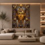 Goldener Pharao als Luxus Wandbild und Gallery Leinwand