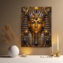 Goldener Pharao als Luxus Wandbild und Gallery Leinwand
