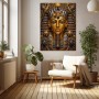 Goldener Pharao als Luxus Wandbild und Gallery Leinwand