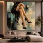 Elegante Beine in Schwarz – Leinwand & Acrylbild