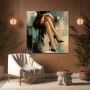 Elegante Beine in Schwarz – Leinwand & Acrylbild