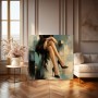 Elegante Beine in Schwarz – Leinwand & Acrylbild