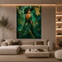 Smaragd Eleganz Wandbild auf Gallery Leinwand