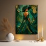 Smaragd Eleganz Wandbild auf Gallery Leinwand