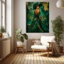 Smaragd Eleganz Wandbild auf Gallery Leinwand