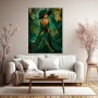 Smaragd Eleganz Wandbild auf Gallery Leinwand