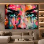 Street Art Augen – Modernes Wandbild als Leinwandbild