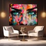 Street Art Augen – Modernes Wandbild als Leinwandbild