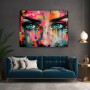 Street Art Augen – Modernes Wandbild als Leinwandbild