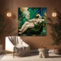 Kosmischer Luxus-Astronaut – Modernes Wandbild als Gallery Leinwand