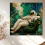Kosmischer Luxus-Astronaut – Modernes Wandbild als Gallery Leinwand