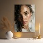 Intensives Frauenporträt – Modernes Wandbild als Leinwandbild
