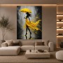 Eleganz im Regen – Wandbild auf Gallery Leinwand