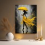 Eleganz im Regen – Wandbild auf Gallery Leinwand