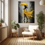 Eleganz im Regen – Wandbild auf Gallery Leinwand