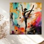 Elegante Balletttänzerin als Modernes Wandbild auf Gallery Leinwand