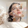 Aufwärtsblick in Pastell – Modernes Wandbild als Leinwandbild