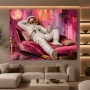 Kosmischer Lounge-Astronaut – Luxus Wandbild als Gallery Leinwand