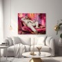 Kosmischer Lounge-Astronaut – Luxus Wandbild als Gallery Leinwand