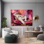 Kosmischer Lounge-Astronaut – Luxus Wandbild als Gallery Leinwand