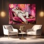 Kosmischer Lounge-Astronaut – Luxus Wandbild als Gallery Leinwand