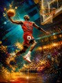 Slam Dunk Energie – Modernes Wandbild als Canvas Print