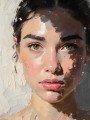Intensives Porträt Leinwandbild – Fine Art Print mit ausdrucksstarkem Blick