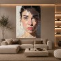Intensives Porträt Leinwandbild – Fine Art Print mit ausdrucksstarkem Blick