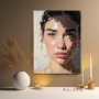 Intensives Porträt Leinwandbild – Fine Art Print mit ausdrucksstarkem Blick