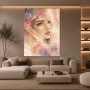 Zartes Porträt mit Blütenschleier – Wandbild als Fine Art Print