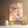 Zartes Porträt mit Blütenschleier – Wandbild als Fine Art Print