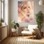 Zartes Porträt mit Blütenschleier – Wandbild als Fine Art Print