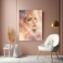 Zartes Porträt mit Blütenschleier – Wandbild als Fine Art Print