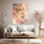 Zartes Porträt mit Blütenschleier – Wandbild als Fine Art Print
