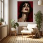 Intensives Porträt in Rot – Leinwandbild & Acrylglasbild