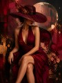 Eleganz in Bordeaux – Luxus Wandbild als Fine Art Print