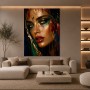 Goldene Aura Portrait – Wandbild als Fine Art Print