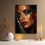 Goldene Aura Portrait – Wandbild als Fine Art Print