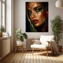 Goldene Aura Portrait – Wandbild als Fine Art Print