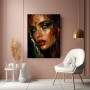 Goldene Aura Portrait – Wandbild als Fine Art Print