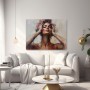 Expressives Porträt als Leinwandbild und Acrylbild – Sinnliche Farbspuren