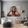 Expressives Porträt als Leinwandbild und Acrylbild – Sinnliche Farbspuren