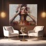 Expressives Porträt als Leinwandbild und Acrylbild – Sinnliche Farbspuren