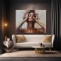 Expressives Porträt als Leinwandbild und Acrylbild – Sinnliche Farbspuren