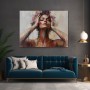 Expressives Porträt als Leinwandbild und Acrylbild – Sinnliche Farbspuren