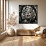 Spiegelglanz Diva Wandbild Poster mit roten Lippen