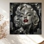 Spiegelglanz Diva Wandbild Poster mit roten Lippen