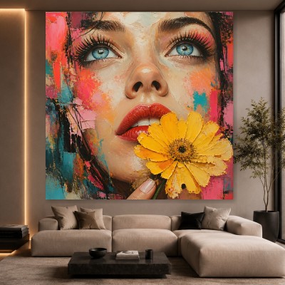 Strahlender Blick – Modernes Wandbild als Acrylbild