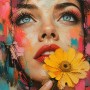 Strahlender Blick – Modernes Wandbild als Acrylbild
