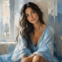 Elegantes Porträt als Wandbild und Gallery Leinwand